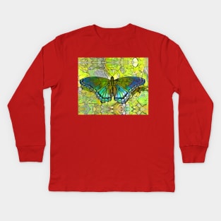 If Butterfly Flew Green Kids Long Sleeve T-Shirt